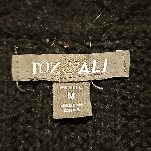 Roz & Ali Boho PM Black Asymmetric Cardigan - Picture 4 of 16